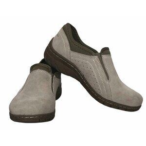 Eddie Bauer Deep Cushioning Birch Bay Beige Suede Leather Loafer Womens 6 M Shoe